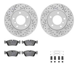 R1 Concepts WBUH1-31007 Brake Rotors - Carbon Coated - D/S W/ Optimum Oe Pads & Hdw